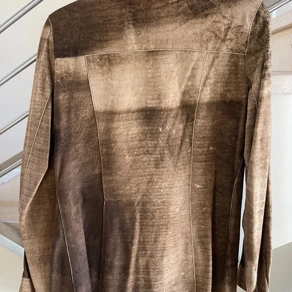 VINTAGE DOLCE & GABBANA BROWN LEATHER JACKET